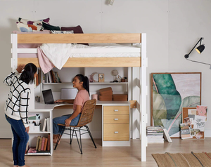 Steel Wooden <b>Kids</b> Furniture Dormitory Bunk Bed With <b>Study</b> <b>Table</b> - Product Image 5