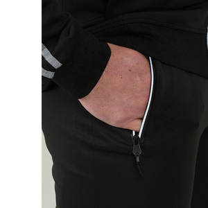 ชุดวอร์มผ้าฝ้ายแบบซิปเต็มตัวสำหรับผู้ชาย,พร้อมกระเป๋าชุดออกกำลังกายเสื้อสูทแจ็คเก็ตและกางเกงจ๊อกกิ้งสำหรับใส่ไปยิม - Product Image 3