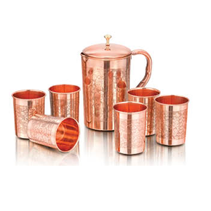 Carafe carafe en cuivre pur Antique, jeu de 2 tartes, Design imprimé, pour cadeaux d'entreprise, vente en gros - Product Image 6