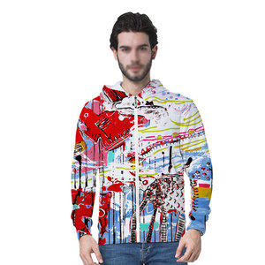 Sweat à capuche oversize en coton/élasthanne pour homme, personnalisable avec logo par sublimation, grandes tailles, en polaire tricotée, hiver, écoresponsable - Product Image 3