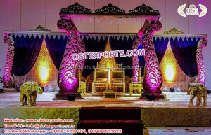 Mariage Gujrati traditionnel Sankheda Mandap mariage artisanat en bois Sankheda Mandap dernier concepteur de mariage en bois Mandap USA - Product Image 5