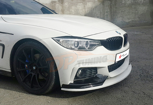 B.M.W Bộ Chia Trước Hiệu Suất 4 Series F32 F33 F36 2014 - 2020 M Có Nắp Hai Bên Môi Trước Son Bóng Nhựa Bề Mặt Màu Đen - Product Image 3