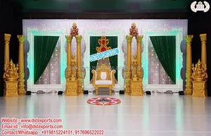 Jhumka-Paneles de fibra para boda musulmana, Marcos traseros de escenario, joyas asiáticas, boda exclusiva - Product Image 5