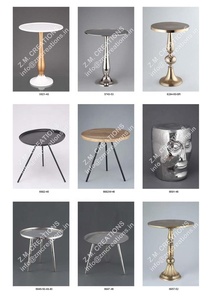 Modern <b>Coffee</b> <b>Table</b> <b>Silver</b> Metal Base Wooden Marble Granite Top Low Height Eco-Friendly Durable Diwali Home Office Living Room - Product Image 3