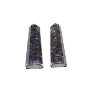 งานฝีมือหินกึ่งมีค่าบําบัดหินจิตธรรมชาติผสมจักระออร์โกไนต์ศิลาอobeliskจุดขาย - Product Image 4