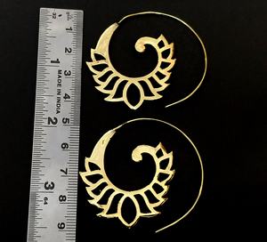 Pendientes con forma de espiral geométricos para mujer, aretes con acabado metálico y dorado, Estilo Vintage, venta al por mayor - Product Image 2