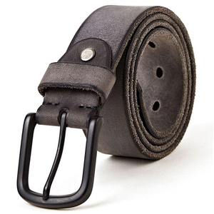 Fashion Accessories Trending Fashion Causal Belt Men Cow skin Unique Buckle Belt For Men Waistband Black Metal Color Buckle Belt - Product Image 1