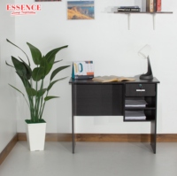 Bureau d'ordinateur moderne Malaysia Essence WT0058, table d'étude avec tiroir, stratifié Amino/PU, panneau MDF de 15 mm, pour l'école