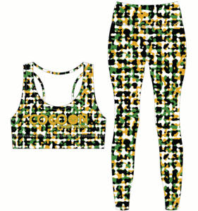 Conjunto Deportivo de 2 Piezas para Mujer, para Yoga y Gimnasio, Elástico en Cuatro Direcciones, Transpirable, de Secado Rápido, Anti-UV, Spandex/Poliéster, Sujetador Deportivo, Cintura Alta, Estilo Ciclista - Product Image 4