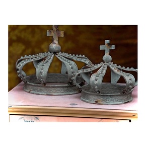 Support votif couronne en métal doré pour article décoratif pour la maison - Product Image 5
