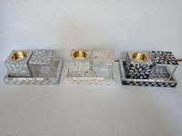 Brûleur Arabe de Style Moyen-Orient en Nacre Indienne Écologique Fait Main avec Boîte en Acrylique et Plateau – Idéal pour un Cadeau de l'Aïd