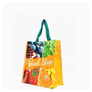 Bolsas de compras tejidas de PP laminadas ecológicas impresas personalizadas con patrones de pantalla Diseño mejorado con dibujos animados - Product Image 2