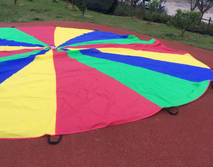 Hotselling personnalisé arc-en-ciel enfants jouent <span class=keywords><strong>parachute</strong></span>, <span class=keywords><strong>jeux</strong></span> d'intérieur enfants jouent-diamètre 6 pieds 12 pieds 20 pieds - Product Image 2