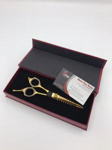 Tijeras profesionales de peluquero J2 chapadas en oro, herramienta de belleza, punta de espina de pescado afilada de acero inoxidable para uso en salón, superventas - Product Image 6