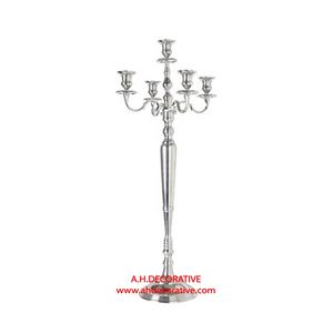 Candélabres en métal plaqué argent pour la décoration intérieure, nouveau Design porte-bougie décoratif à vendre - Product Image 2