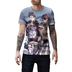 Áo Thun Vải Rock Thoáng Khí Và Chống Pilling In Thăng Hoa Áo Thun Anime Attack <span class=keywords><strong>On</strong></span> Titan Áo Thun Nam - Product Image 3