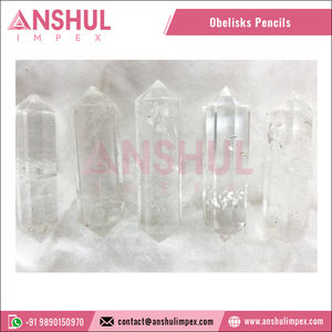 Cristal poli, quartz naturel de guérison, doublement terminé, sculpté, obélisques Feng Shui, cadeau d'affaires, crayons - Product Image 4