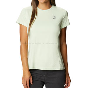 เสื้อยืดสตรีประสิทธิภาพสูงมีโลโก้ตามสั่งวัสดุคอตตอนระบายอากาศได้ดีสวมใส่สบายเป็นมิตรกับสิ่งแวดล้อม - Product Image 1