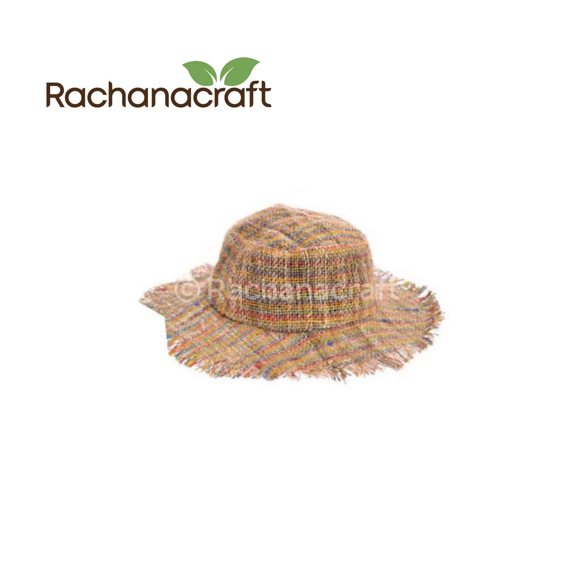 100% Hemp Handmade Unisex Flat Top Round Hat for Travel and Hike Made in Nepal Factory Wholesale Supplies