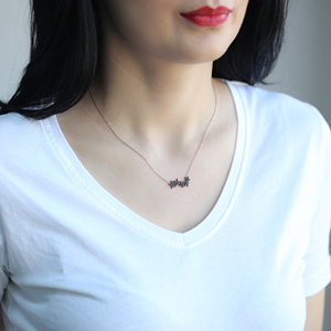 Pendentif à breloques en forme d'étoile, pierre de Zircon noire ronde, fait à la main, vente en gros, pendentif en argent Sterling 925 - Product Image 4