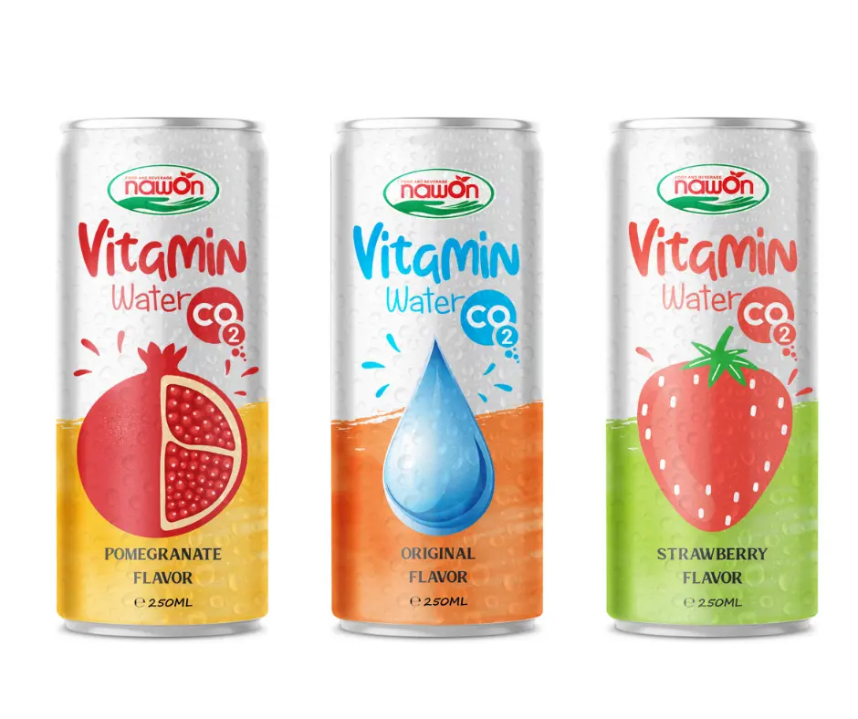 Iso 250Ml Vitamine Fonkelende Water Nawon Groothandel Prijs Halal Drank Fabrikant In Vietnam