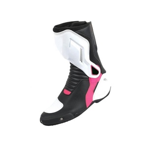 Zapatos de moto de piel de cabra transpirables de tobillo alto Botas de carreras impermeables para motocicleta - Product Image 6