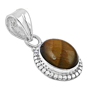Meilleur vendeur tendance fabriqué à la main AAA qualité certifié oeil de tigre 925 argent Sterling mignon pierre précieuse pendentif bijoux cadeau pour les femmes - Product Image 2
