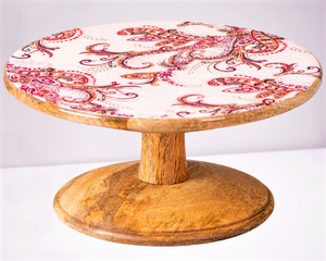 ที่วางเค้กไม้เคลือบทรงกลมพิมพ์ลายสำหรับงานเลี้ยงวันเกิดงานแต่งงานบ้านโรงแรมครบรอบ - Product Image 3