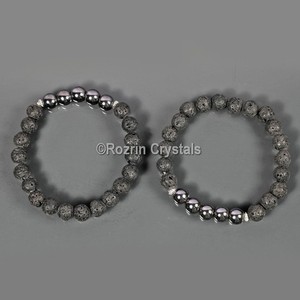 Supplier of Lava With Hematite Gemstone <b>Bracelet</b> : Lava With Hematite Gemstone <b>Bracelet</b> For Sale - Product Image 1