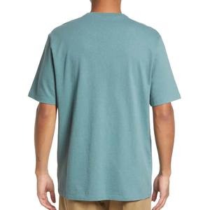 Camiseta clásica de cuello redondo de gran tamaño para hombre, camisetas de Jersey fino de algodón hilado en anillo peinado - Product Image 3