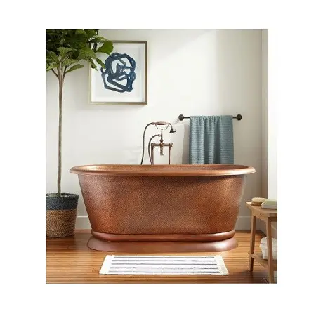 עיצוב אטרקטיבי אמבטיה מנחושת טהורה באיכות דלוקס אמבטיה בגודל מותאם אישית מהיצואן הטוב ביותר בהודו