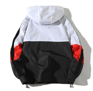 2022 vente en gros hommes de haute qualité hiver coupe-vent veste XL manteaux avec capuche nouvel état tissé tissu coupe-vent manteau - Product Image 5