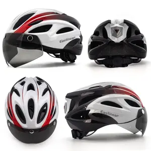 पुनर्भरण प्रकाश साइकिल हेलमेट शांत सुरक्षा हेलमेट समायोज्य वयस्क व्यक्तिगत बाइक हेलमेट