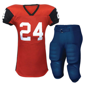 Maillot de sport imprimé par sublimation de logo personnalisé de haute qualité, uniforme de football américain à manches courtes respirant et durable - Product Image 4