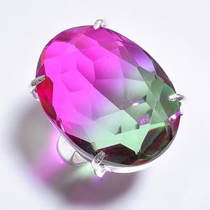 Bijoux plaqués en argent Sterling 925, bagues en Quartz Tourmaline pour femmes, offre spéciale - Product Image 3