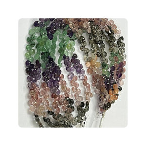 Calidad Premium Multicolor Mix Cuarzo Facetado Forma de corazón Fabricación de joyas Cuentas de piedras preciosas Tamaño 5-5,5mm cuentas - Product Image 6