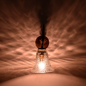 โคมไฟติดผนังรูประฆังแก้วใสที่ขายดีที่สุดการออกแบบใหม่ผนัง Sconce ราคาขายส่งโคมไฟติดผนังตกแต่งห้อง - Product Image 2
