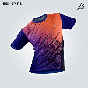 T-shirts à col rond imprimés numériques en polyester/coton style formel avec tissu tissé à motif de caractère - Product Image 3