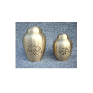 Urne d'aspect Antique pour les funérailles d'adulte, rouge brillant pour les funérailles en forme de pattes d'achigan imprimées, urnes de crémation élégantes pour animaux de compagnie - Product Image 6