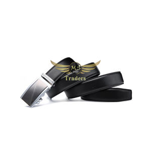 Ceintures en cuir véritable noir pour hommes de haute qualité les plus vendues avec boucle de haute qualité réglable automatique - Product Image 3