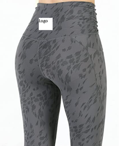 Women's Cross Waist Yoga Leggings With Inner Pocket Sports Gym Workout Running Pants Cross Waist Yoga Leggings - Product Image 4