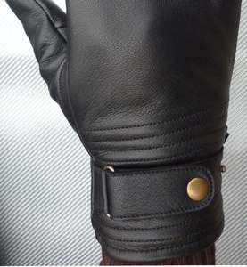 Hommes conduite cerf gants vie quotidienne confortable laine doublé cuir véritable noir uni hiver acrylique personnalisé printemps Style UK - Product Image 3