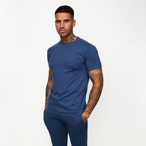 Collection Été 2026 – Vente en Gros : T-shirt et Short 100% Coton Biologique pour Homme, Style Décontracté, Manches Courtes, Motif Uni, Tissu Jersey - Product Image 5
