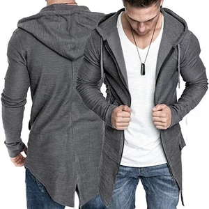 Nuevos hombres de moda de algodón largo sudaderas con capucha de lana nuevo fabricante proveedor logotipo personalizado sudadera Fitness hombres - Product Image 2