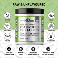 Approvisionnement en gros HealthOxide 100% végétalien à base de plantes sans sucre sans gluten 250g Isolat de protéines de pois en poudre pour la santé des adultes