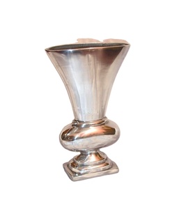 แจกันดอกไม้อลูมิเนียมลายนูนแบบโบราณแจกันทรงถังชุบนิกเกิลหรูหราทันสมัยแจกันดอกไม้ประดับงานแต่งงานในบ้าน - Product Image 6