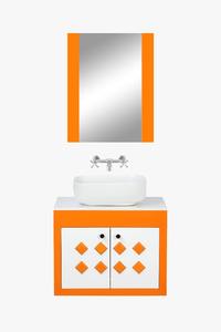 Hot Sell New Style High Quality Wall Mounted White <b>Waterproof</b> Pvc Bathroom Cabinet with Sink and Mirror - Product Image 4