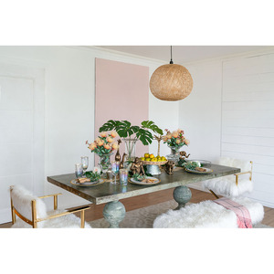 Bougeoir en métal moderne fait à la main en forme de palmier, finition dorée, bougeoirs coniques, décoration de la maison, hôtel, mariage - Product Image 6