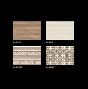 Azulejos de pared de cerámica diseñados, decoración de interiores esmaltada, 300x450mm, Porcelanato, madera verde mate, aislamiento térmico, hogar, sala de estar - Product Image 3