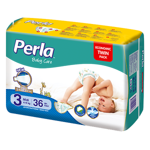 Paquete Doble de Pañales para Bebé PERLA con Superficie Seca de Tela No Tejida, Absorción y Protección Contra Fugas - Product Image 2